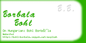 borbala bohl business card